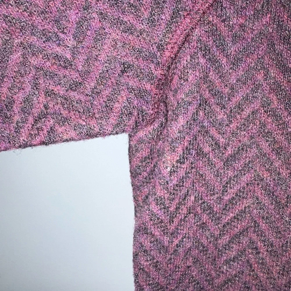 Prana Women's Cowl Neck Sweater - Burgundy and Pink
